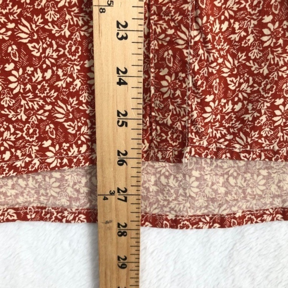 DOVETAIL Workwear Tori Short Sleeve Floral Shirt Women's XL Rust Orange FS3188 - Picture 8 of 9